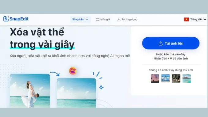 SnapEdit - Trang web AI giúp tăng độ nét cho ảnh miễn phí