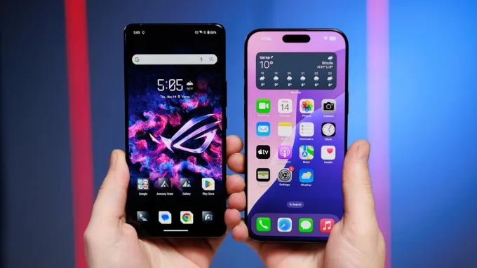 So sánh Asus ROG Phone 9 Pro và iPhone 16 Pro Max về màn hình