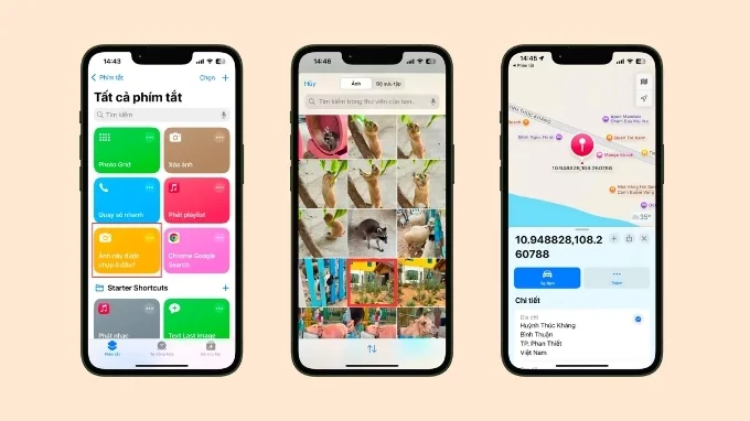Phím tắt sẽ tự động định vị địa điểm đã chụp bức ảnh trên Google Map. 