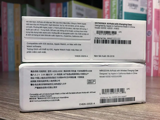 AirPods 2 thông tin trên hộp