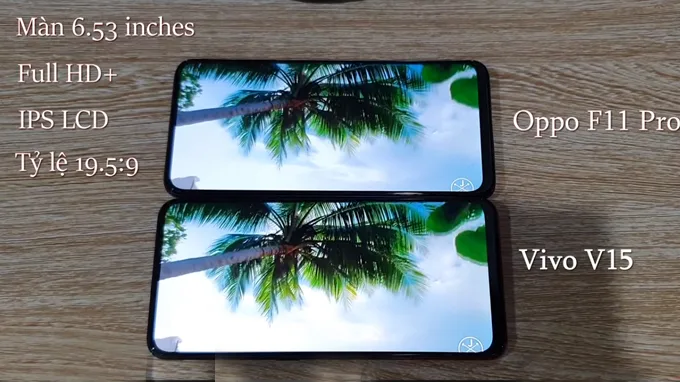 2 điện thoại cũng tương đương nhau khi có cùng kích thước 6,53 inch