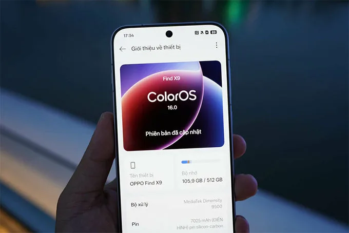 ColorOS 16 trên Oppo Find X9 5G mượt mà