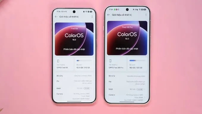 Bộ đôi chạy trên giao diện ColorOS 16 dựa trên Android 16