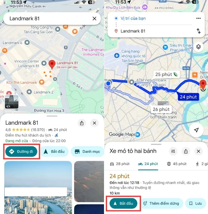 Cách tìm cây xăng gần nhất dọc tuyến đường trên Google Maps