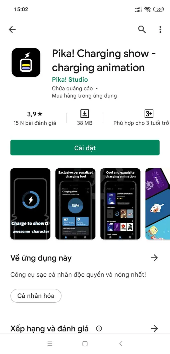 Thủ thuật cài đặt màn hình chờ sạc pin trên smartphone bước 1