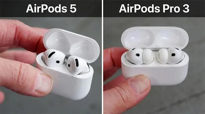 Hộp sạc AirPods 5 vs AirPods Pro 3