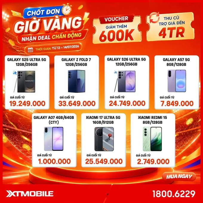 Danh sách điện thoại Android giảm sốc tại XTmobile