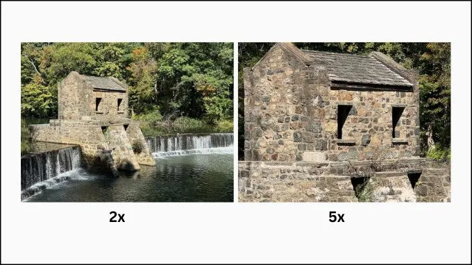 Ảnh chụp thu phóng trên camera iPhone 16 Pro