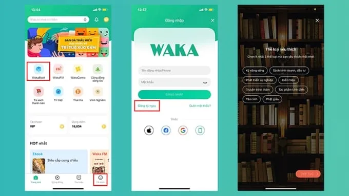 Waka 4.0 còn tích hợp cả ebook trong cùng một ứng dụng