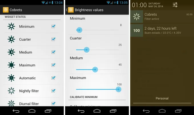 Cobrets (Configurable Brightness Preset) là ứng dụng miễn phí giúp chuyển đổi nhanh giữa các mức độ sáng