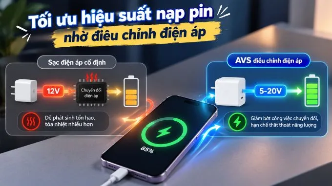 AVS cho phép thiết bị yêu cầu điện áp phù hợp hơn