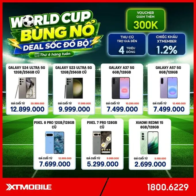 Bảng giá Android cực ưu đãi trong chương trình sale tại XTmobile