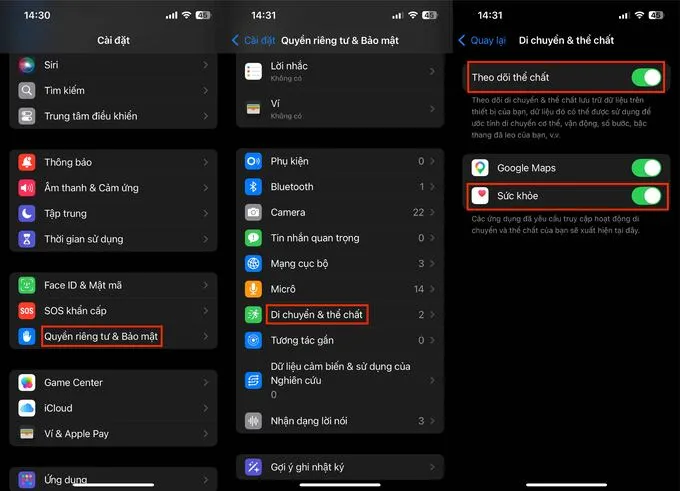 Cách bật tính năng đếm bước chân trên iPhone