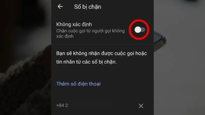 Tìm tùy chọn Không xác định