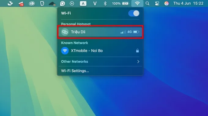 Cách chia sẻ Wi-Fi trên iPhone sang MacBook