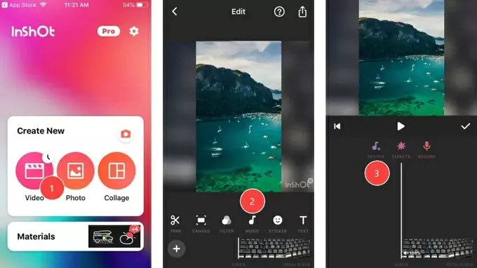 Chọn video muốn thêm nhạc