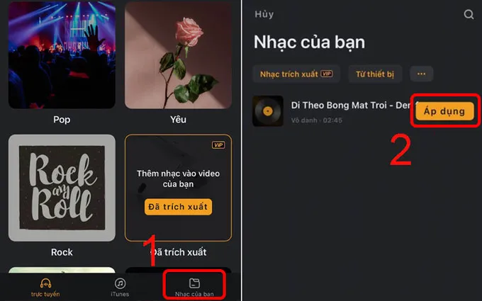 Nhấn biểu tượng Tải xuống và Chọn Áp dụng