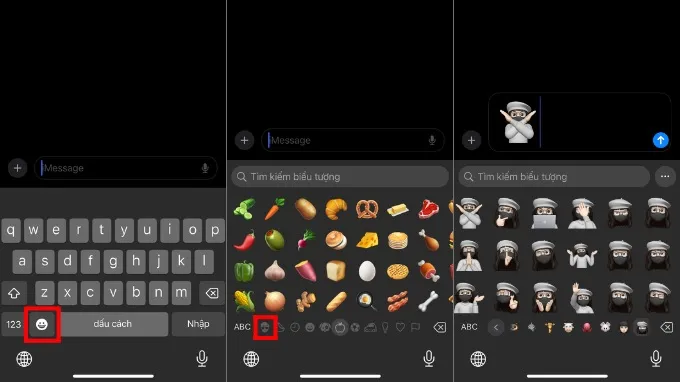 Cách gửi nhãn dán Memoji trong Tin nhắn