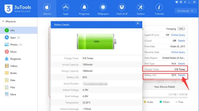 Bước 2: Sử dụng phần mềm chuyên dụng (3uTools)