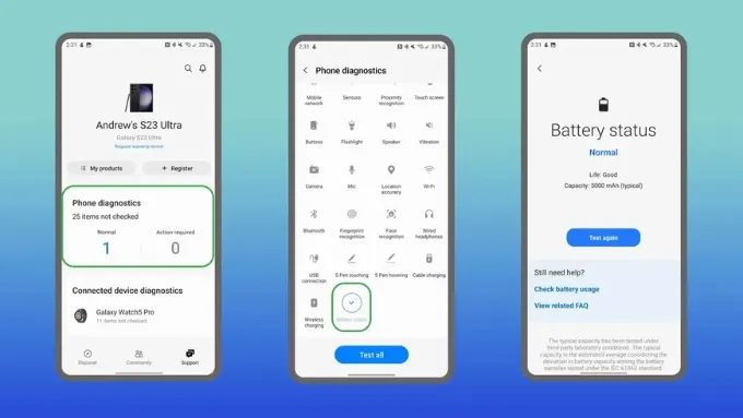 Cách kiểm tra pin Samsung bằng phần mềm