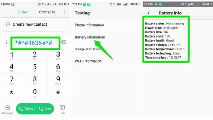 Dùng cú pháp mã USSD để kiểm tra tình trạng pin điện thoại Samsung