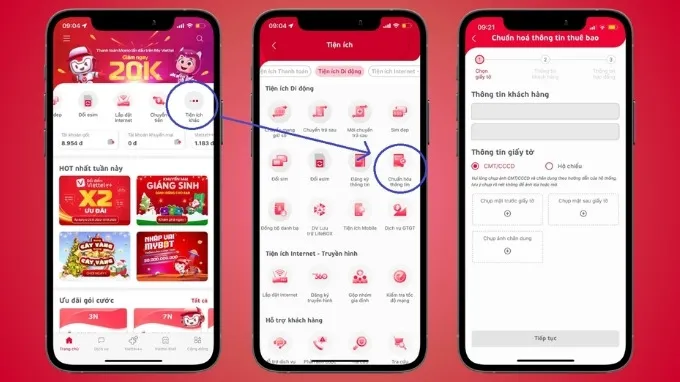 Mở SIM bị khóa do chưa chuẩn hóa bằng ứng dụng My Viettel
