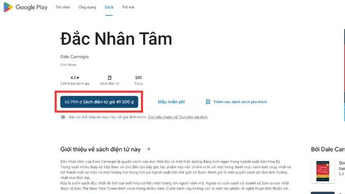 Hướng dẫn cách mua sách trên Google Play Books