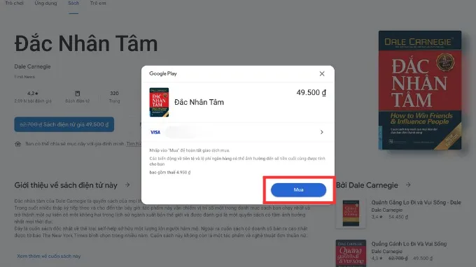 Hướng dẫn cách mua sách trên Google Play Books