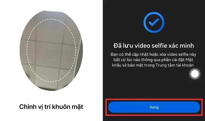 Bước 4: Hoàn tất quay góc mặt và gửi yêu cầu