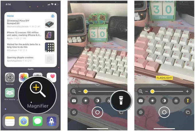 Cách sử dụng kính lúp trên iPhone để phóng to vật thể