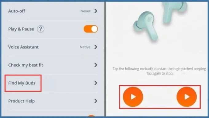 Tìm kiếm tai nghe JBL bị mất