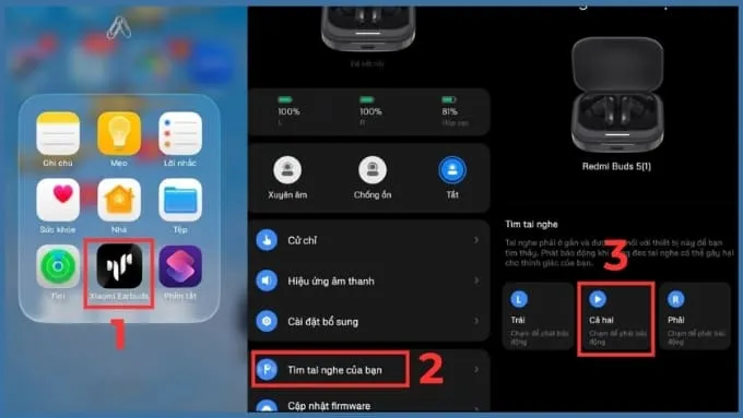 Tìm kiếm tai nghe Xiaomi bị mất