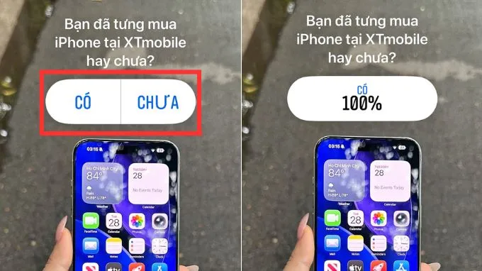 Cách trả lời câu hỏi trên story Facebook dạng Cuộc thăm dò ý kiến