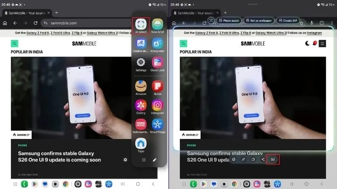 Dùng AI Select để chụp đúng phần nội dung cần thiết