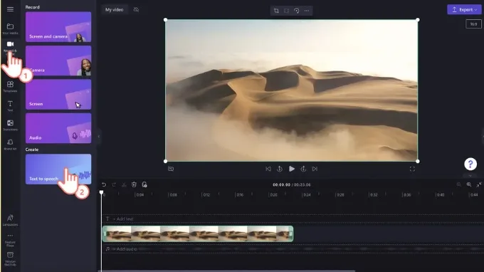 Clipchamp là phần mềm lồng tiếng tích hợp sâu công nghệ trí tuệ nhân tạo