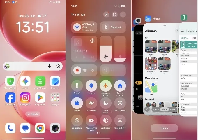 Reno16 Pro 5G được cài sẵn ColorOS 16 dựa trên Android 16