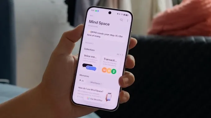 Một điểm mới đáng chú ý trên Reno16 5G là tính năng AI Mind Space