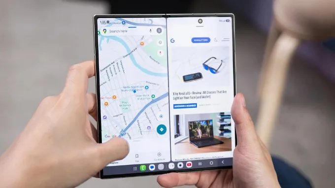 Người dùng dễ dàng làm việc đa nhiệm trên Galaxy Z Fold8 Ultra