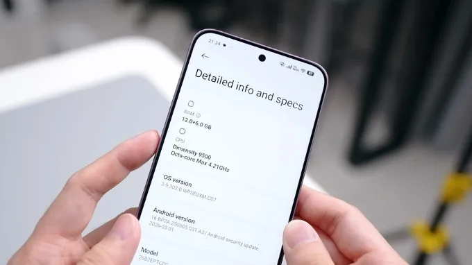 Xiaomi 17T Pro được trang bị chip MediaTek Dimensity 9500