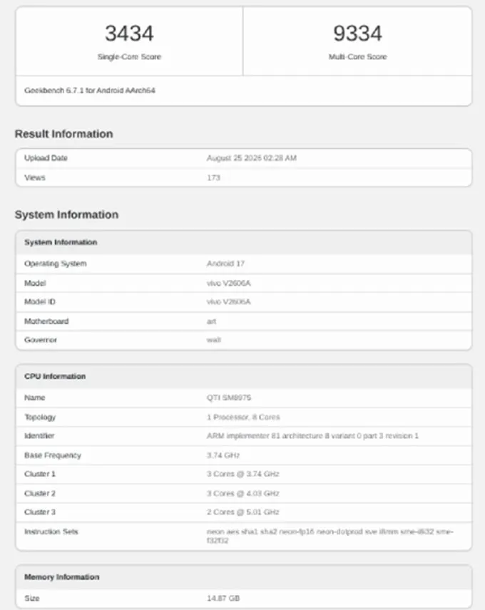 Điểm Benchmark của Snapdragon 8 Elite Extreme Gen 6 rò rỉ