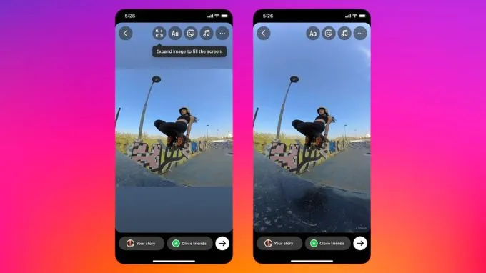 Tính năng mở rộng ảnh trên story Instagram bằng AI là công cụ chỉnh sửa thông minh