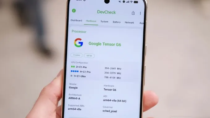Tensor G6 cải thiện hiệu năng và khả năng xử lý AI