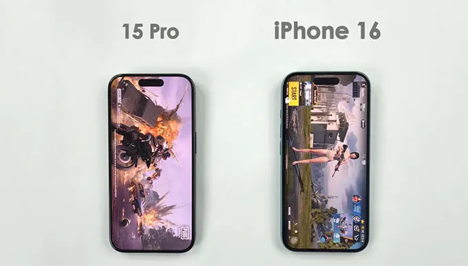 iPhone 15 Pro dùng chip A17 Pro, , iPhone 16 dùng chip A18 mới hơn