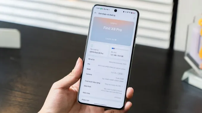 OPPO Find X8 Pro được trang bị vi xử lý MediaTek Dimensity 9400