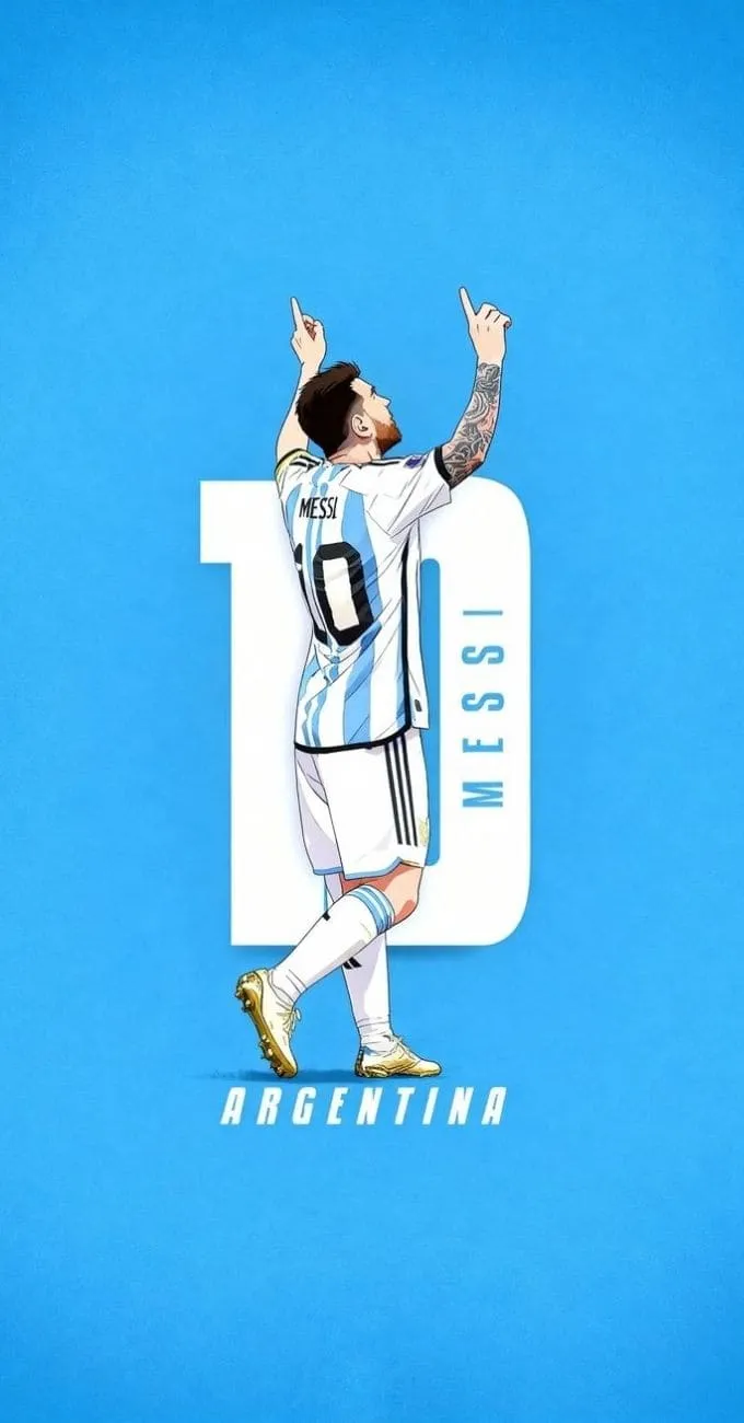 Hình nền Messi nghệ thuật, hoạt hình