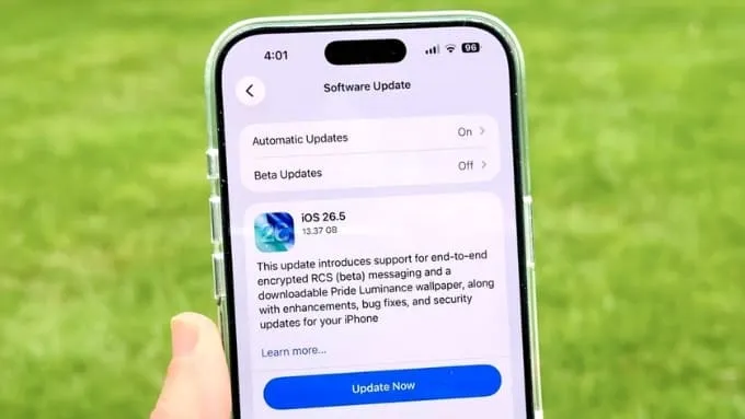 Hướng dẫn cách cập nhật iOS 26.5