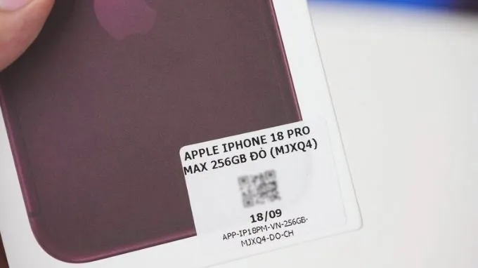 Apple đang sử dụng X/A cho iPhone 18 Pro và iPhone 18 Pro Max được phân phối tại Việt Nam