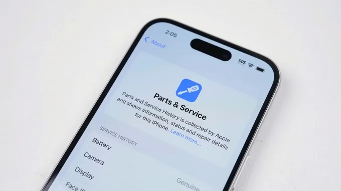Điện thoại iPhone báo linh kiện chính hãng vẫn an toàn
