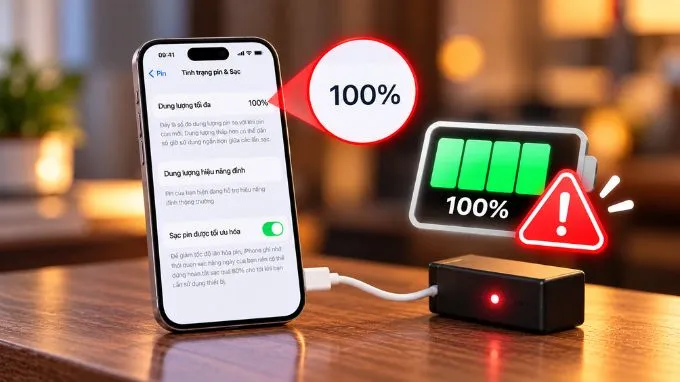 Trường hợp 3: iPhone bị kích pin ảo