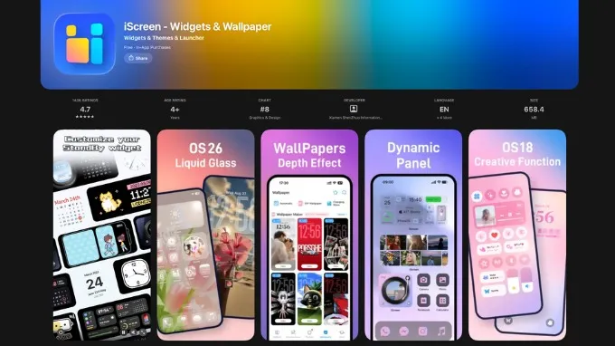 iScreen là top ứng dụng tải hình nền cho iPhone